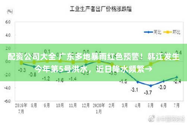 配资公司大全 广东多地暴雨红色预警！韩江发生今年第5号洪水，近日降水频繁→