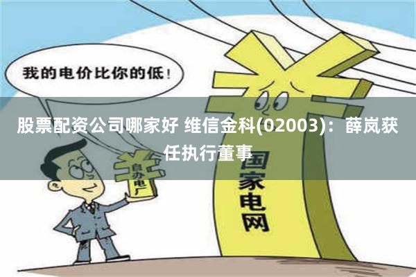 股票配资公司哪家好 维信金科(02003)：薛岚获任执行董事