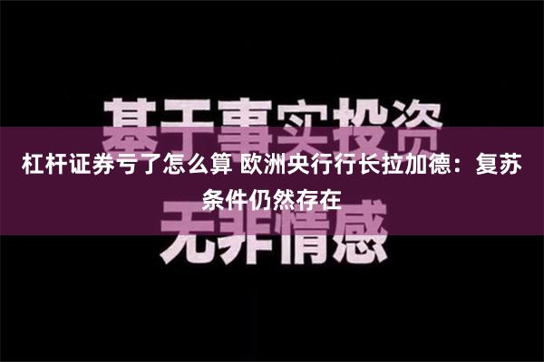 杠杆证券亏了怎么算 欧洲央行行长拉加德：复苏条件仍然存在